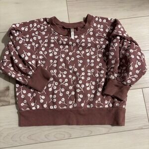 Rylee + Cru winter Berry Print Long Sleeve Crewneck Sweatshirt Youth Girls 4-5Y
